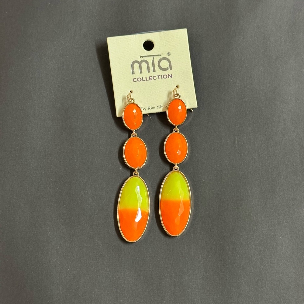 Mia Collection Orange and Yellow Earrings